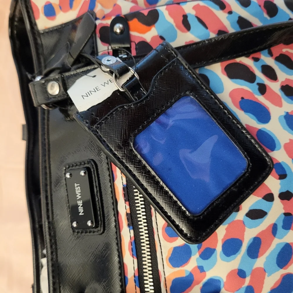 Nine West Black, Pink, & Blue Polka-Dot Tote Bag! 💙 - Picture 11 of 12